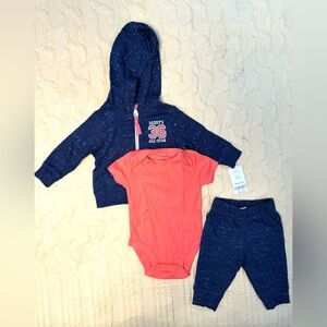 Carters, 3m, blue, orange